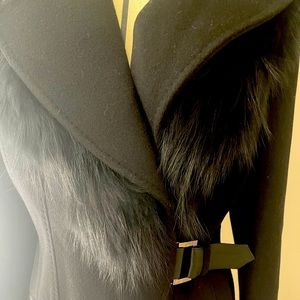 Black Cashmere Fur Jacket